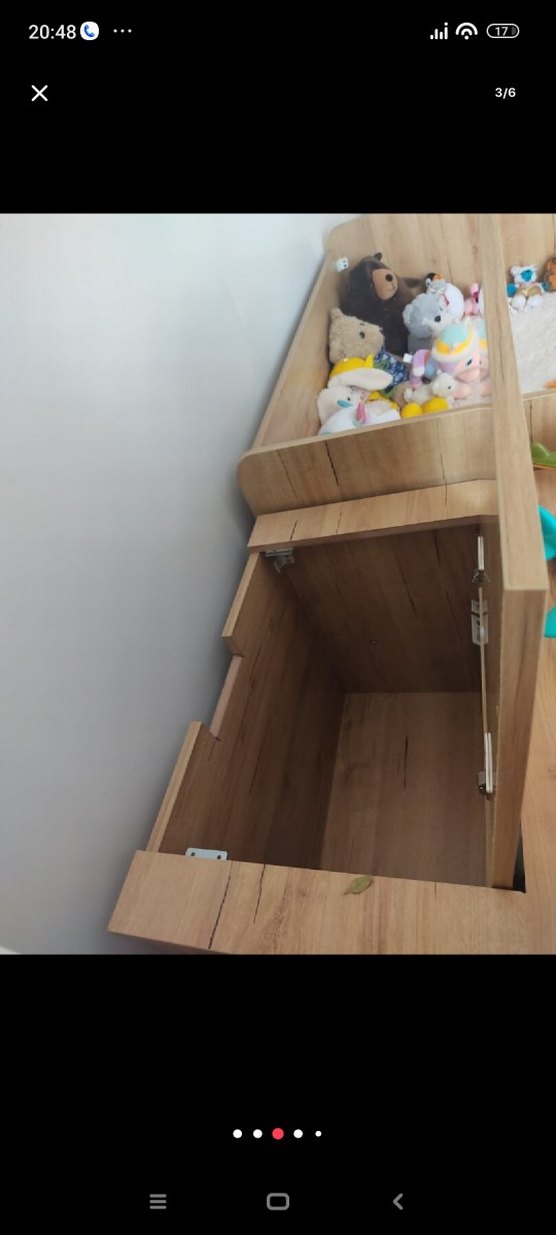 Gri Ahşap Beşik ve Çekmeceli Sepet - Görsel 2