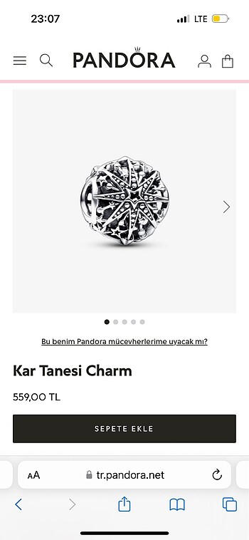 Orijinal Pandora Charm