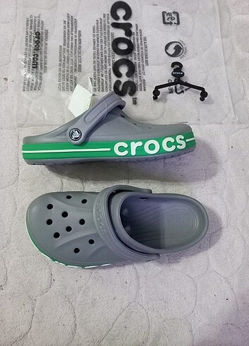36 Beden gri Renk Crocs terlik sandalet 