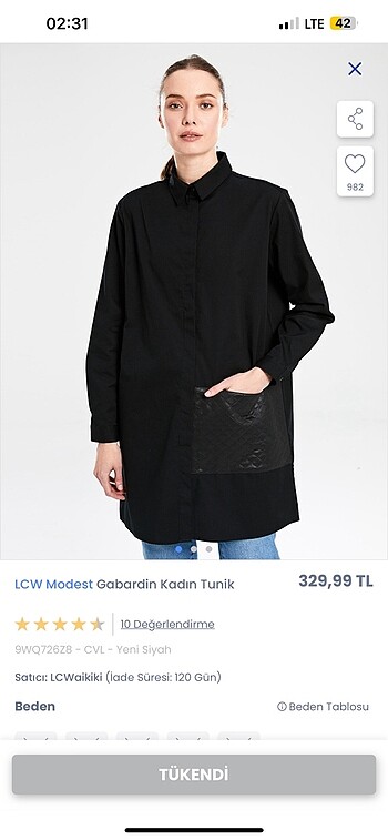 LCW modest siyah gömlek