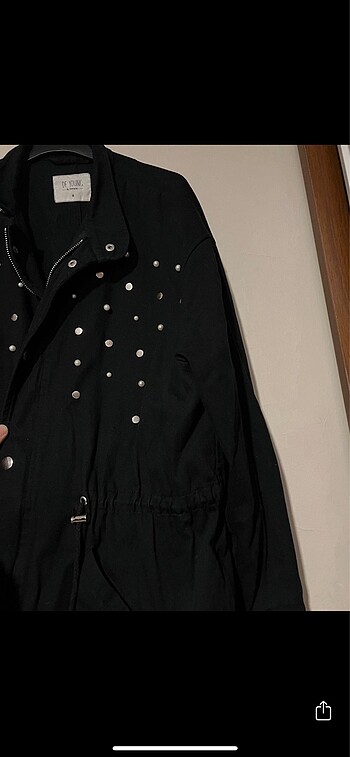 38 Beden siyah Renk Defacto incili ceket