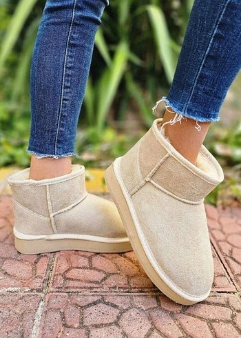 Ugg Bej Süet Kürklü Kadın Bot