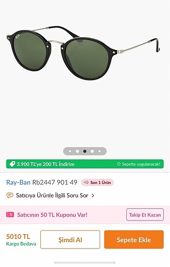 Rayban güneş gözlüğü