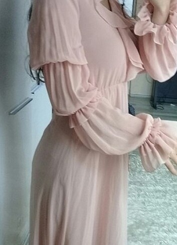 s Beden Romantik Pudra Elbise