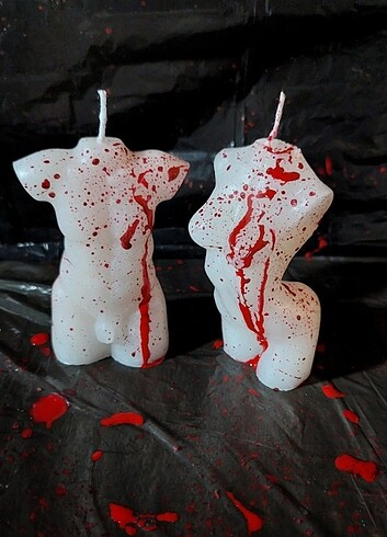  Beden kırmızı Renk Bloody Torso Candles 