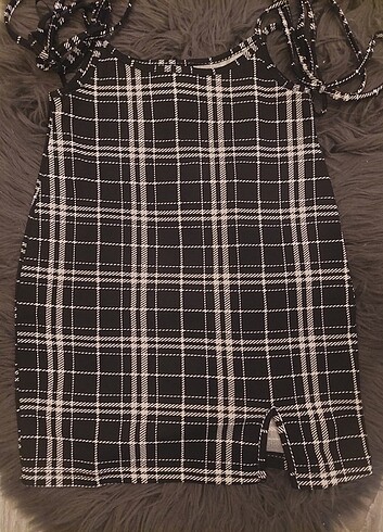 Sheinside Shein Ekose Mini Elbise Etek