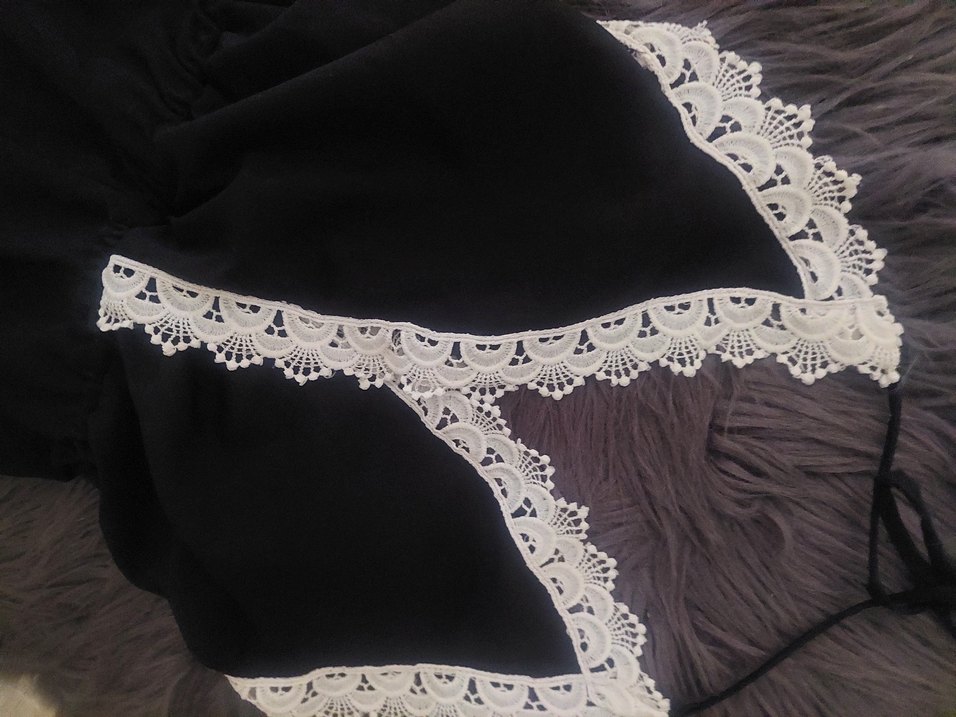 Dantel Detaylı Siyah Mini Tulum - Görsel 3