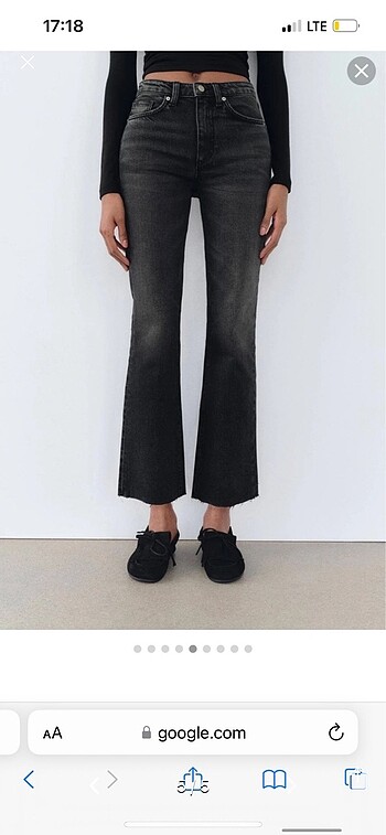 Zara cropped flare yüksek bel jean