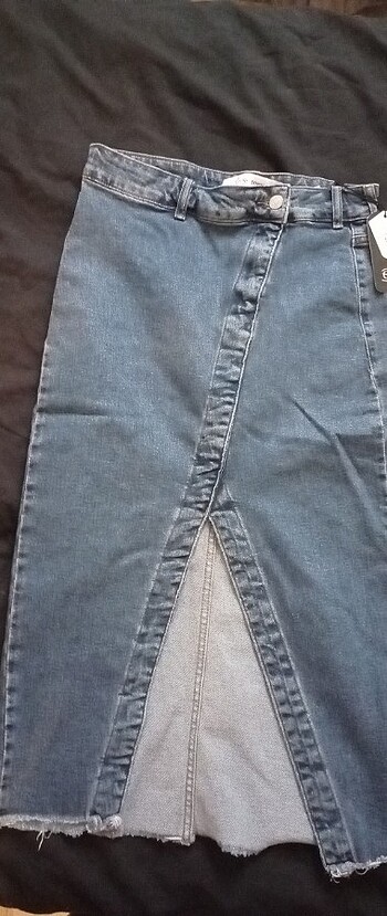 Orta boy denim etek