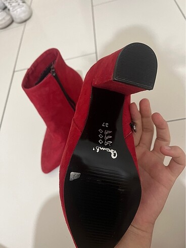 37 Beden bordo Renk Topuklu bot