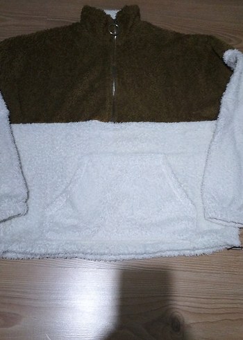 Fermuarlı Kahverengi- Sweatshirt - Görsel 3