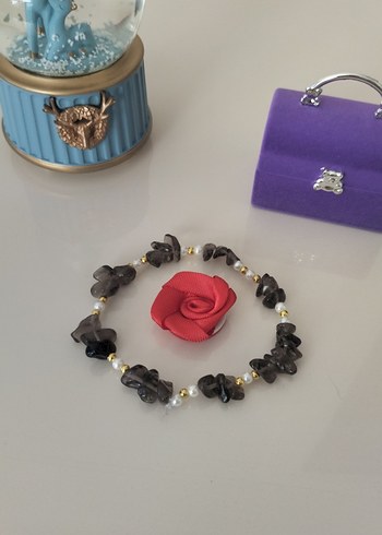 Diğer açık kahve doğal taştan oluşan Bohem Bileklik
