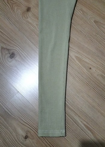 Bej Midi Kadın Tayt Yırtmaçlı - Görsel 2