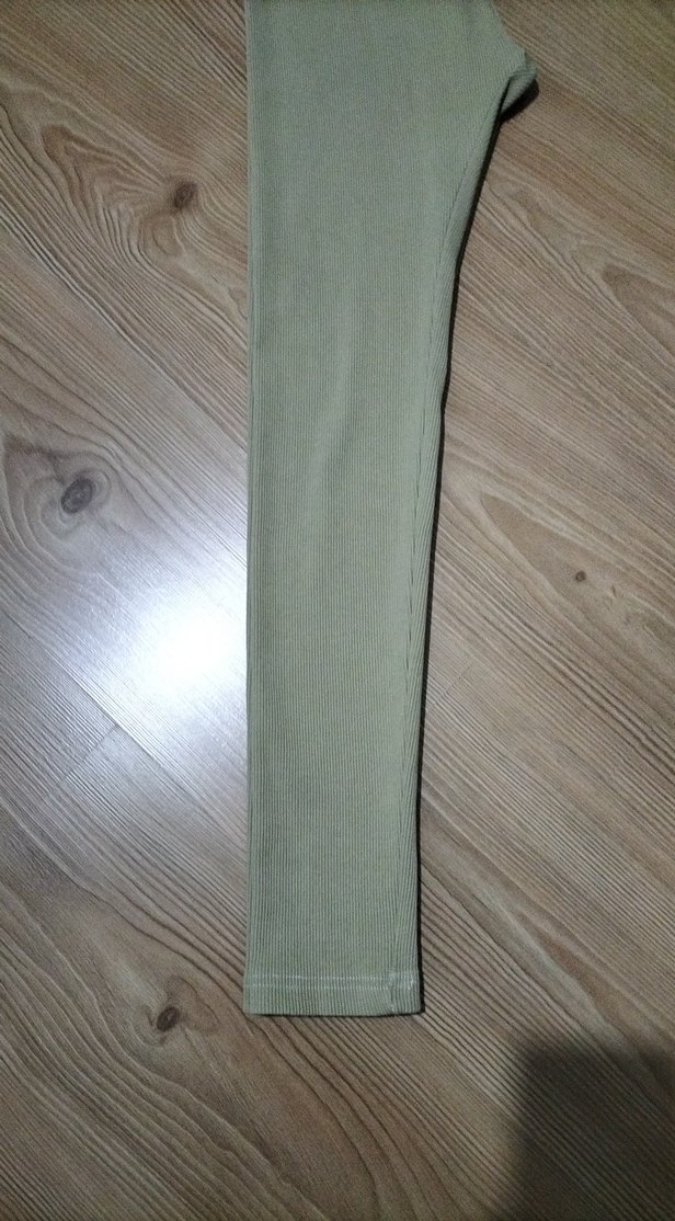 Bej Midi Kadın Tayt Yırtmaçlı - Görsel 2