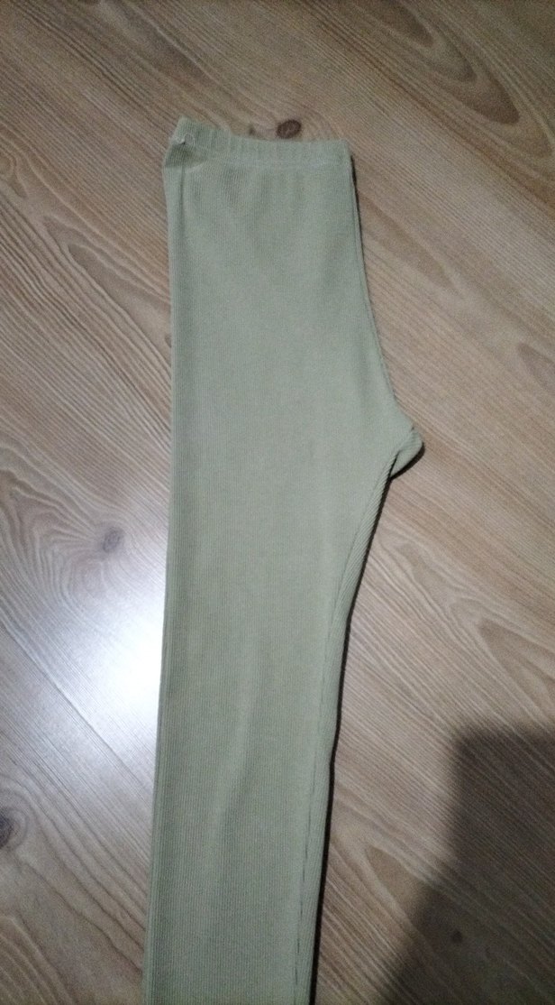 Bej Midi Kadın Tayt Yırtmaçlı - Görsel 3