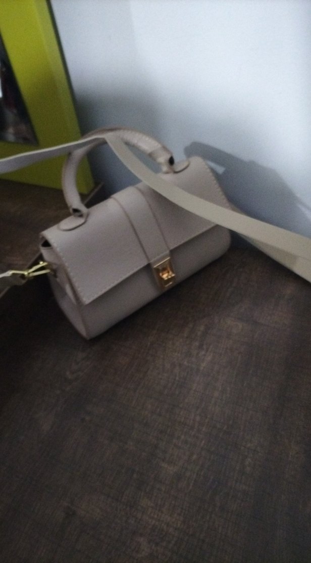 Bej Deri Tokalı Kadın Çanta - Görsel 4