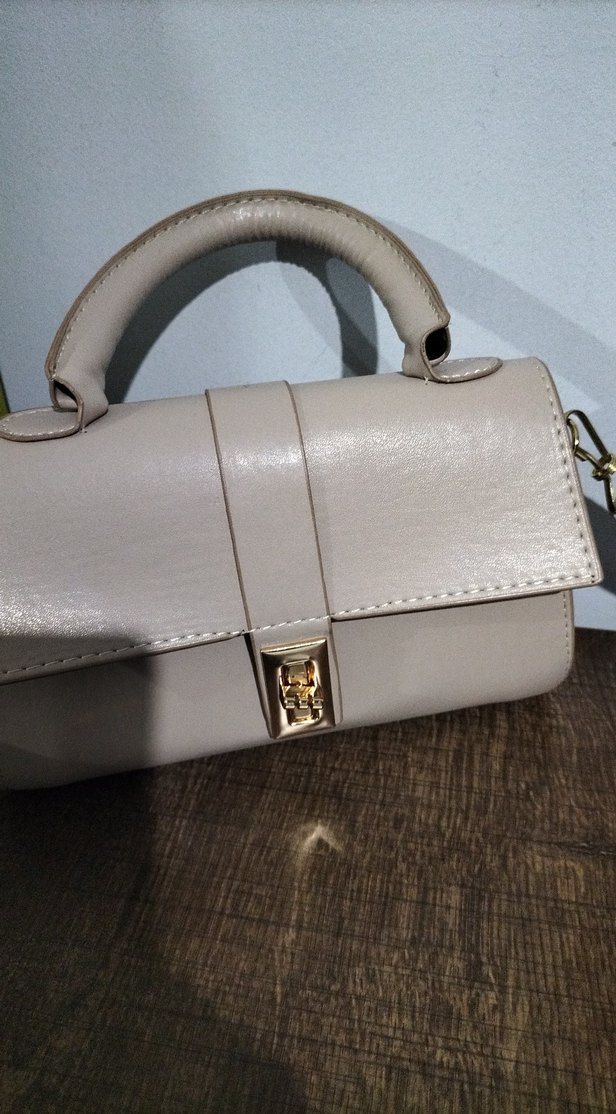 Bej Deri Tokalı Kadın Çanta - Görsel 2