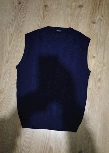 erkek Lacivert Triko Kolsuz Süveter - Görsel 2