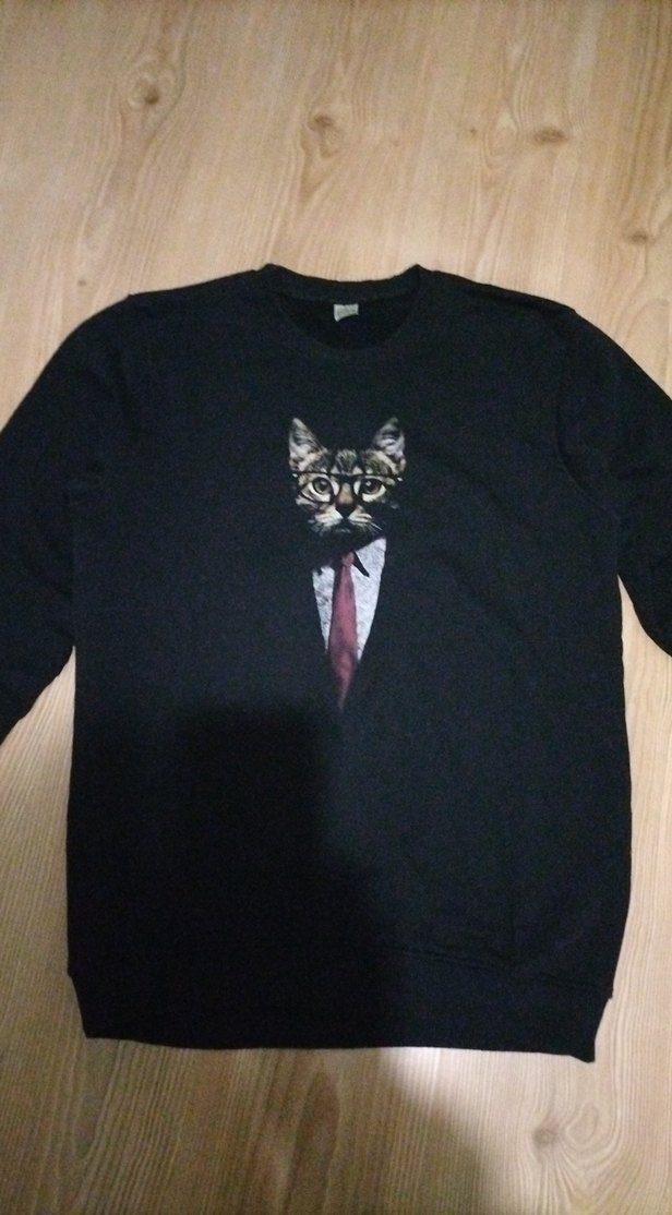 Kadın siyah Baskılı Uzun Kollu Sweatshirt - Görsel 2