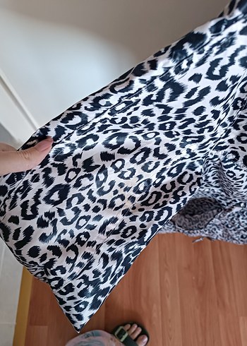 Leopar Desenli Kadın yağmurluk - Görsel 6