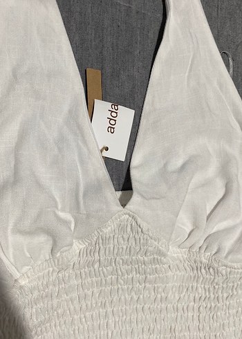 Addax Beyaz Midi Streetwear Bralet