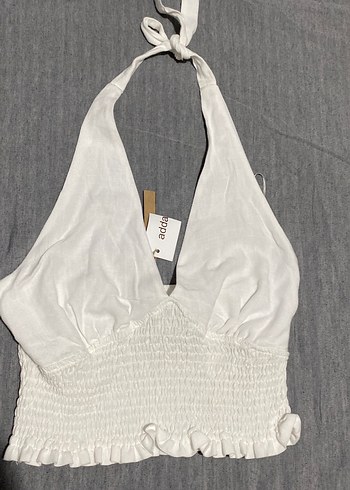 Beyaz Midi Streetwear Bralet