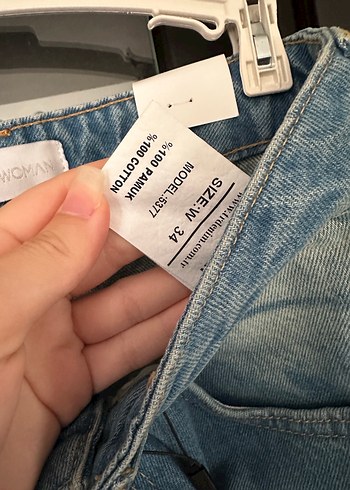 34 Beden mavi Renk Baggy Jean