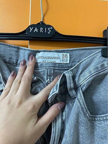 38 Beden gri Renk Stradivarius Jeans pantolon