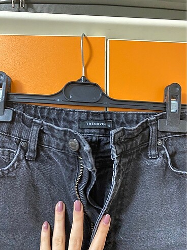 36 Beden siyah Renk Antrasit mom jeans pantolon