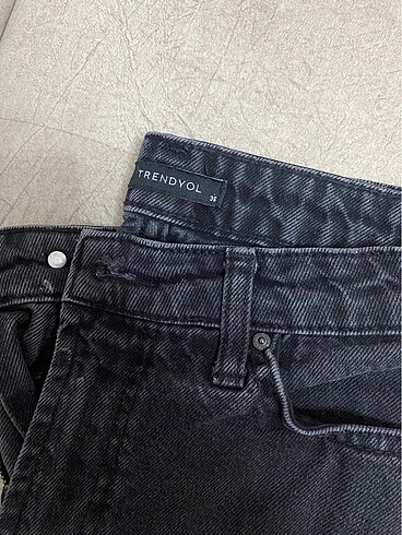 36 Beden Antrasit mom jeans pantolon