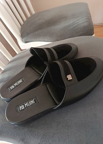 Erkek Klasik Siyah Tokalı Ev Terliği - Görsel 3