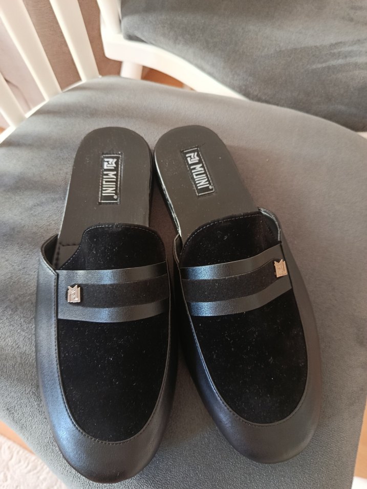 Erkek Klasik Siyah Tokalı Ev Terliği - Görsel 4