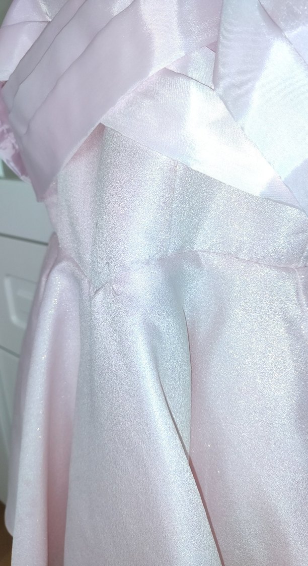 Pudra pembe Straplez askılı, Çocuk Elbise 6,7 yaş - Görsel 5