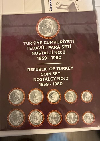 Türkiye Cumhuriyeti Nostalji Madeni Para Seti 1959-1980 - Görsel 2