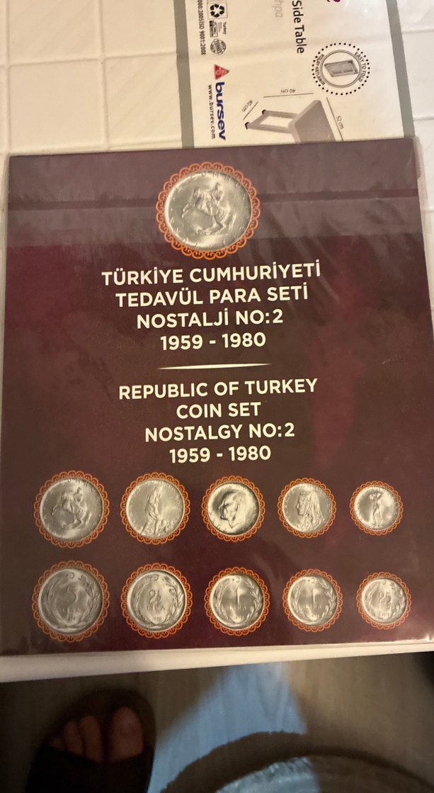 Türkiye Cumhuriyeti Nostalji Madeni Para Seti 1959-1980 - Görsel 2