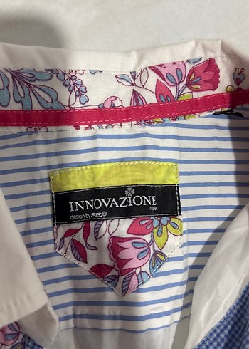 Düğmeli Beyaz Kadın Kısa Kollu Gömlek - Görsel 2