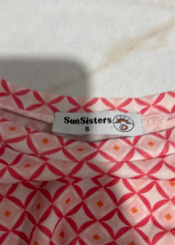 Kısa Kollu V Yaka Kırmızı Bohem Bluz - Görsel 2