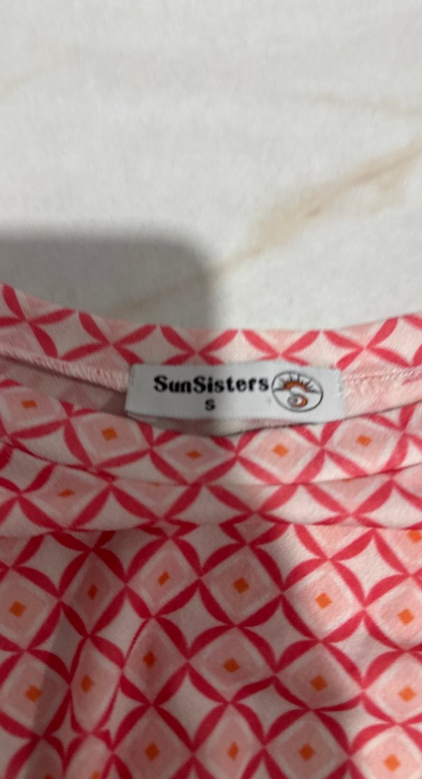 Kısa Kollu V Yaka Kırmızı Bohem Bluz - Görsel 2