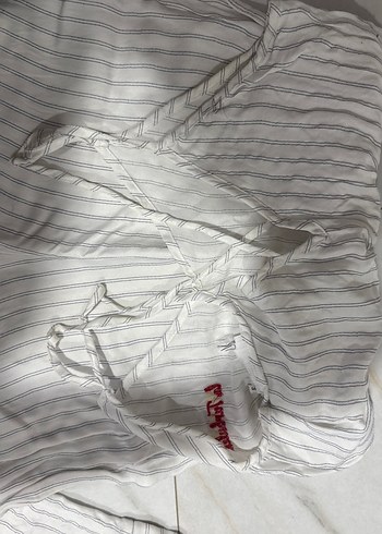 Beyaz Piliseli Uzun Kadın Tulum - Görsel 4