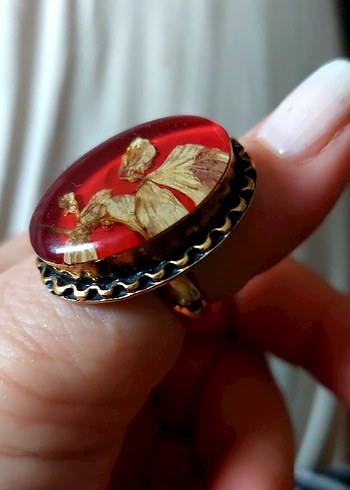 Çiçel kolye ve yüzük takim. - Görsel 3