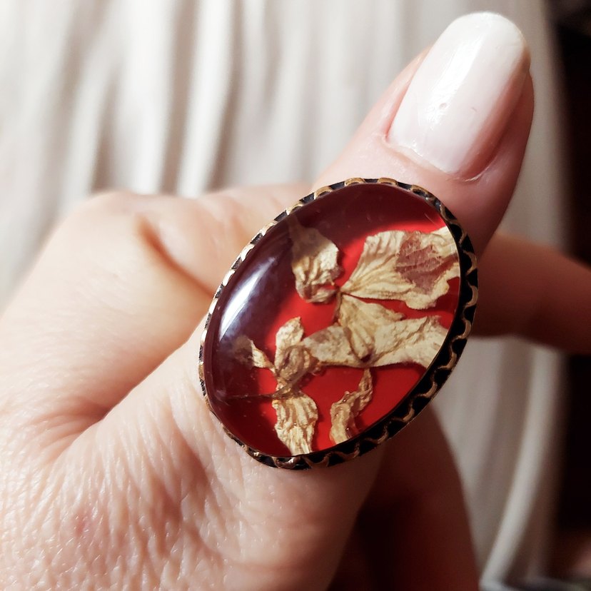 Çiçel kolye ve yüzük takim. - Görsel 4