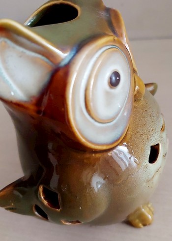 Buhurdanlik mumluk tütsülük porselen Baykuş - Görsel 3