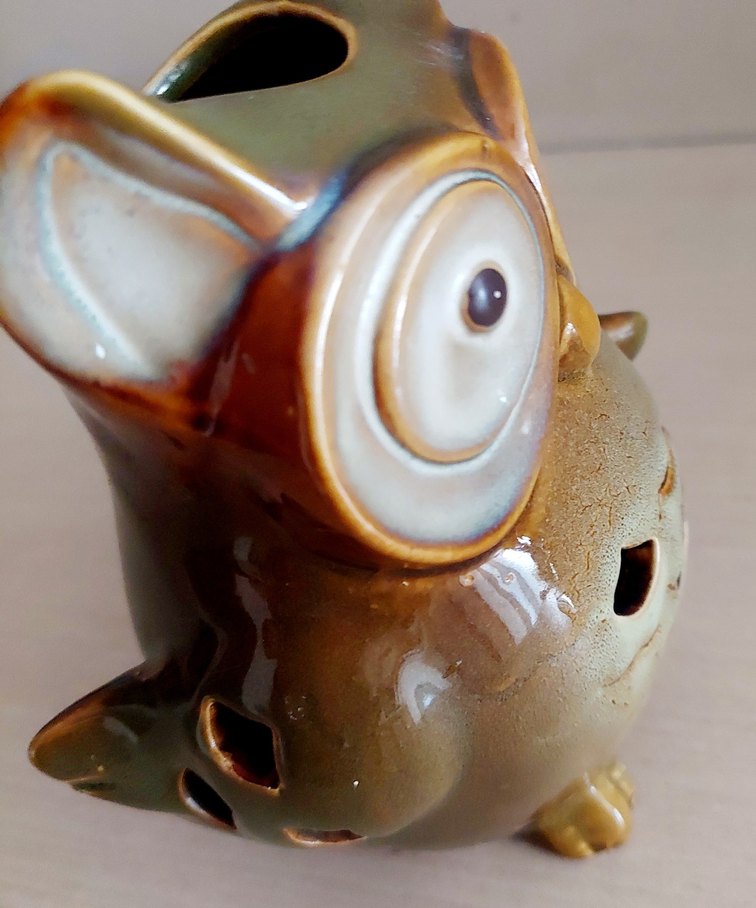 Buhurdanlik mumluk tütsülük porselen Baykuş - Görsel 3