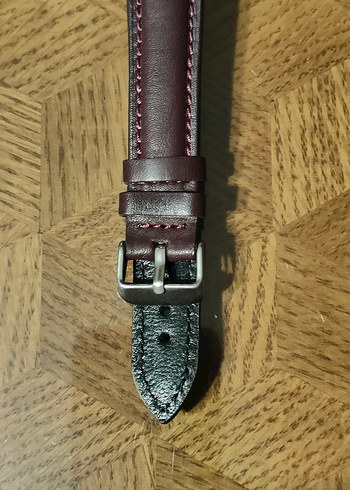 Koyu Bordo Erkek Saat Kayışı - Görsel 3