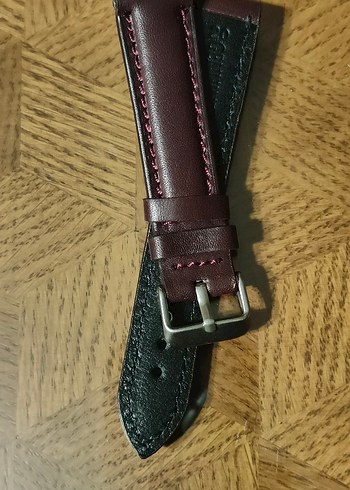 Koyu Bordo Erkek Saat Kayışı - Görsel 2