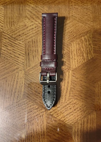 Koyu Bordo Erkek Saat Kayışı - Görsel 4