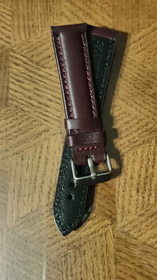 Koyu Bordo Erkek Saat Kayışı - Görsel 2