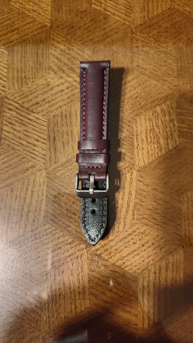 Koyu Bordo Erkek Saat Kayışı - Görsel 4