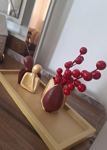 Kırmızı Kalp ve Mumluklu Figürin - Görsel 7