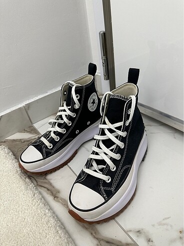 38 Beden siyah Renk Converse run star hike